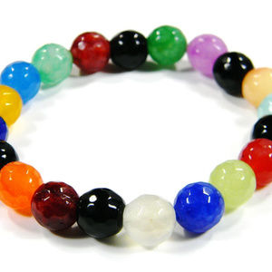 Faceted Multi-Colored Bracelet